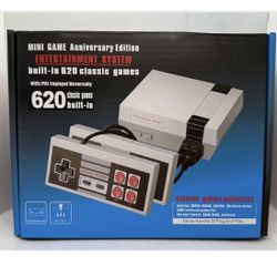 Game Console Classic Mini Video Game Console Built-in 620 Classic Games, AV Output and Dual Game Controllers