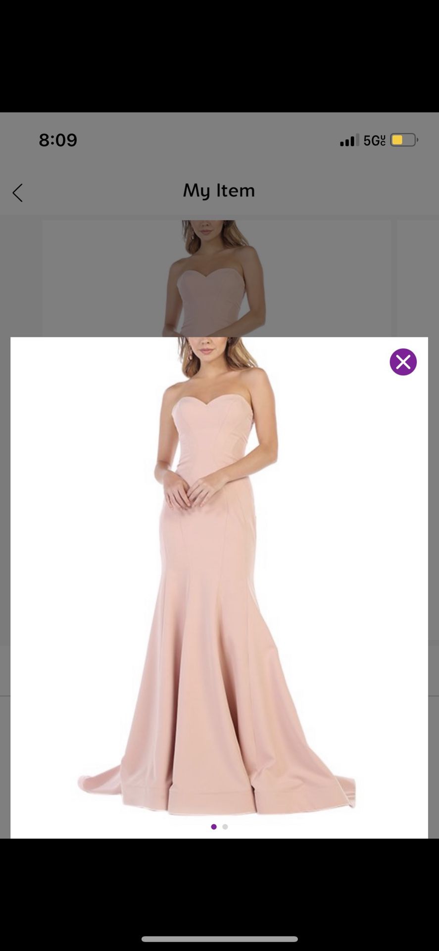 Woman Gown Blush Pink New 