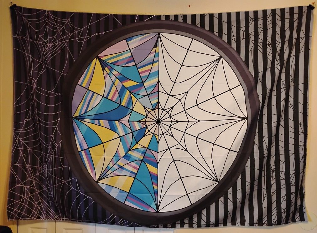 Spider Web Gothic Banner 4 & Half x 6 and Half Ft NEW