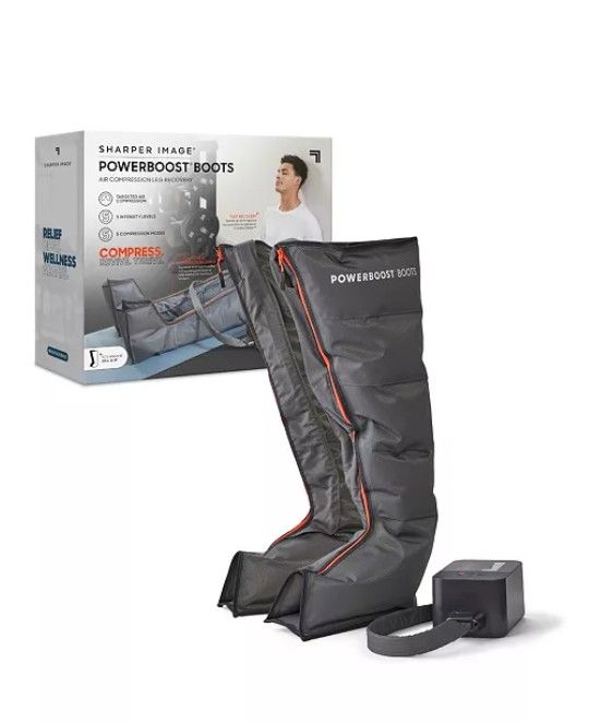Sharper Image Powerboost Boots Air Compression Leg Massager