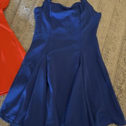 Women’s Blue & Red  Halter Dress