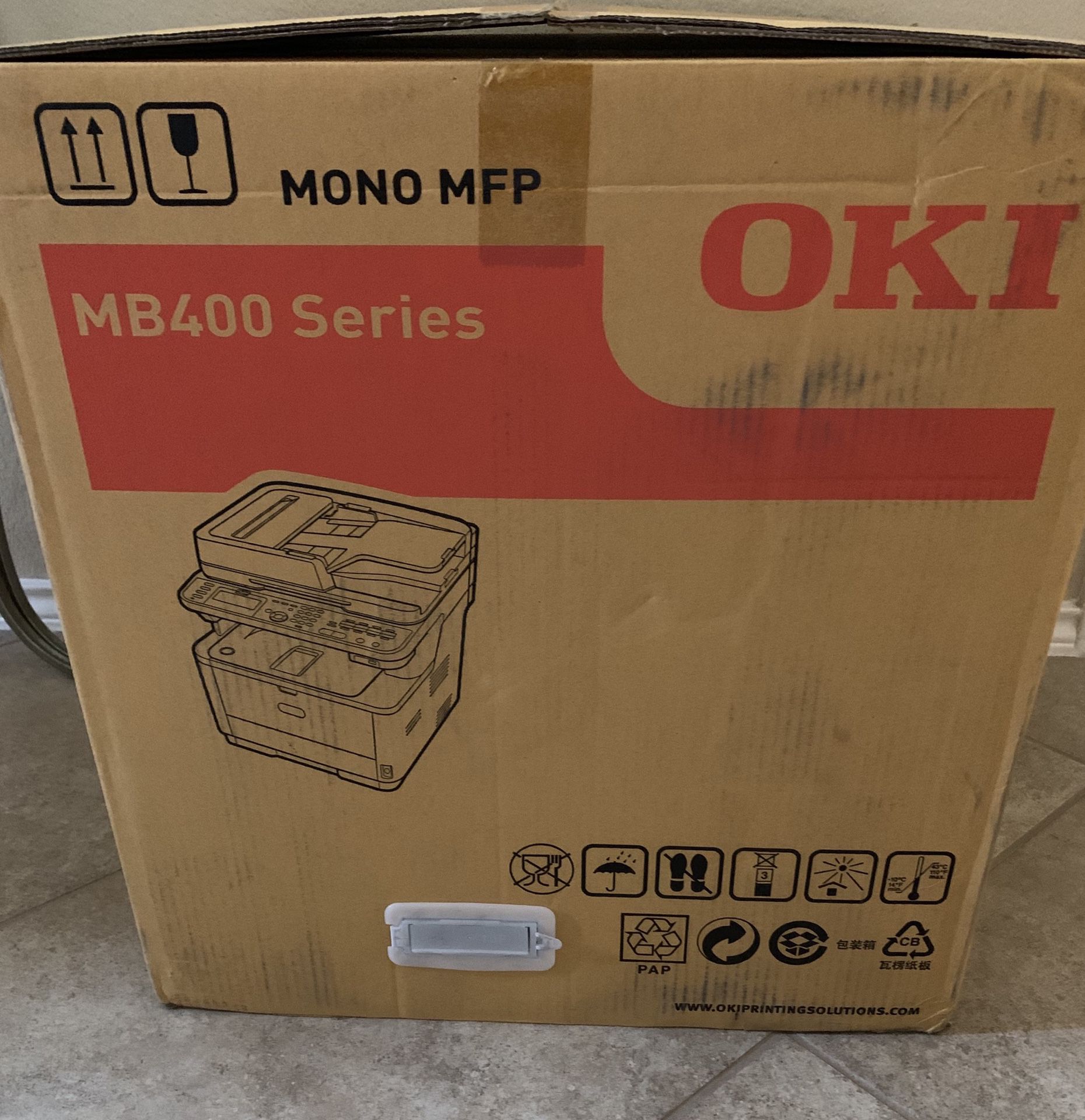OKI LED Wireless Multifunction Monochrome Printer MB472w
