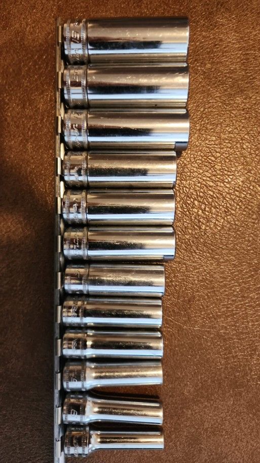 Snap On 3/8 Deep Metric Sockets