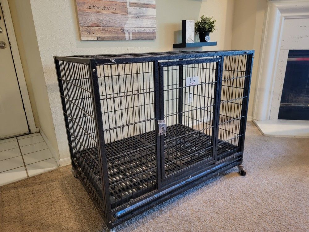 37" Dog Crate - Homey Pet Station Dog Kennel