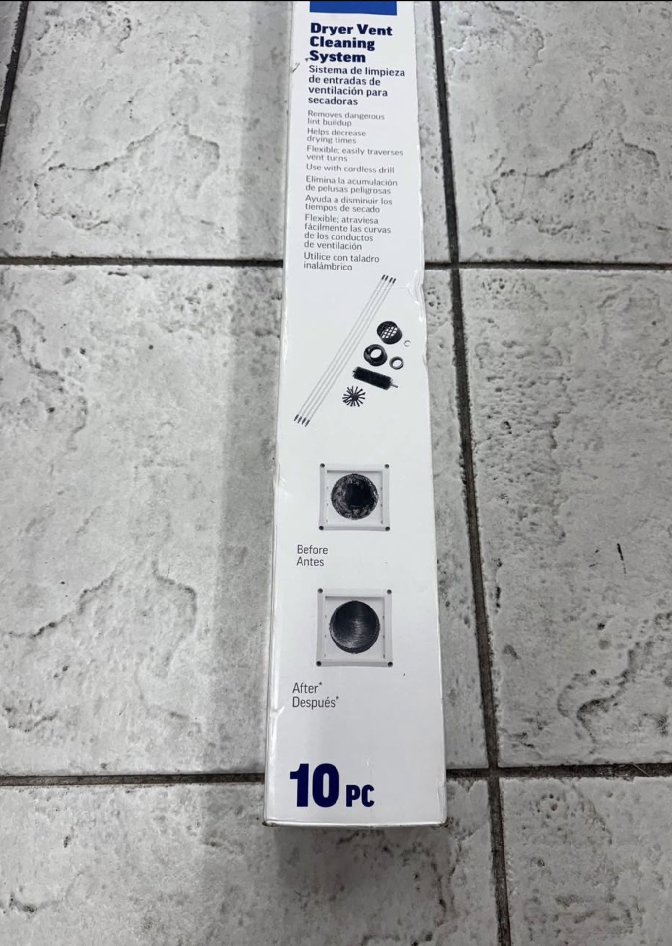 PROJECT SOURCE - Dryer vent cleaning kit (White (flexible rods), black (vacuum and blower adapters) )