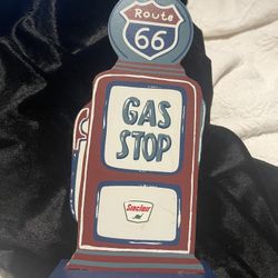 Wood Route 66 Sinclair Gas Stop Sign