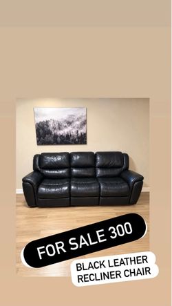 Black recliner sofa
