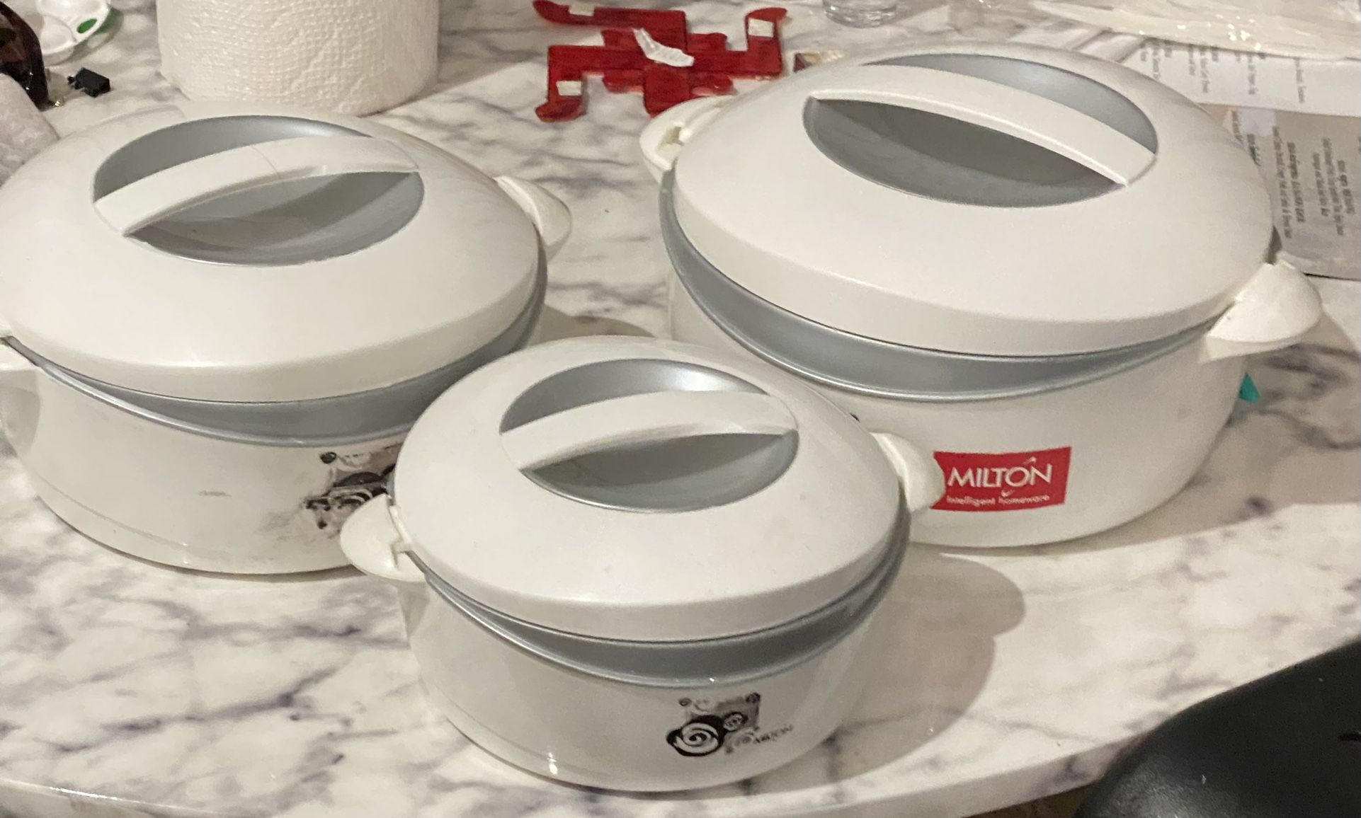 Set Of 3Insulated Casserole Hotpot/Chapati Box/Hot Case with Lid