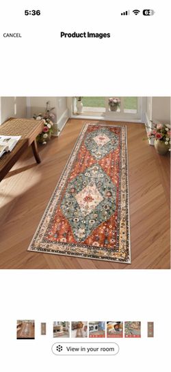 Lahome Felice Boho Tribal 2x6 Washable Runners for Hallways Non Slip, Bohemian Kitchen Mats for Floor, Vintage Bathroom Entryway Carpet Runner for Lau