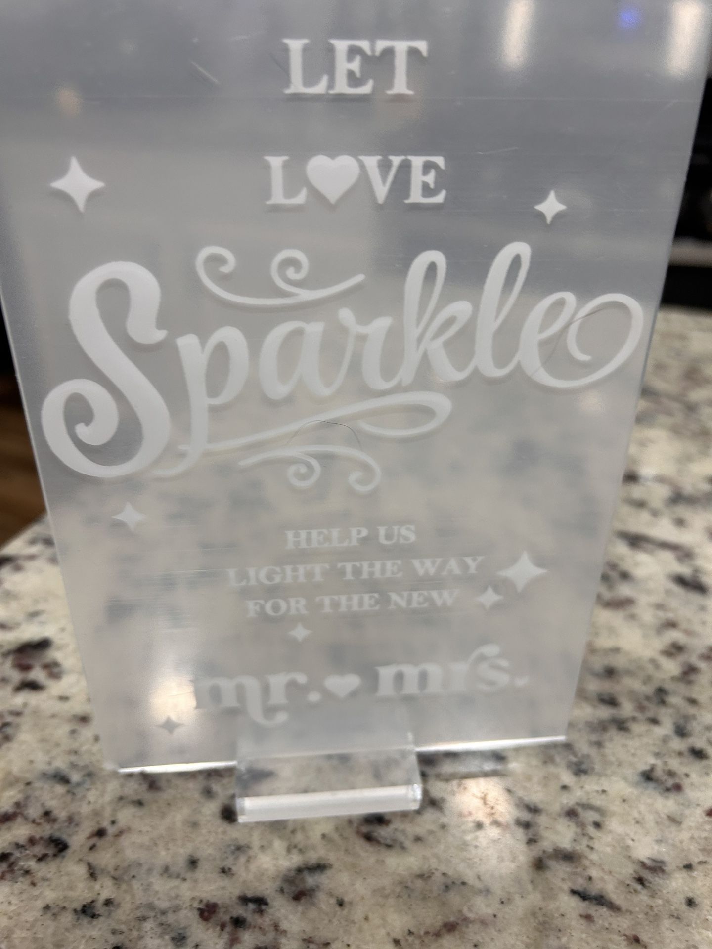 Let Love Sparkle Wedding Sign