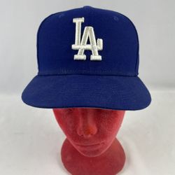 Men’s Size 7 Fitted LA Dodgers Pink 1988 Hat Blue 