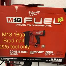 Milwaukee 18ga Brad Nail Gun