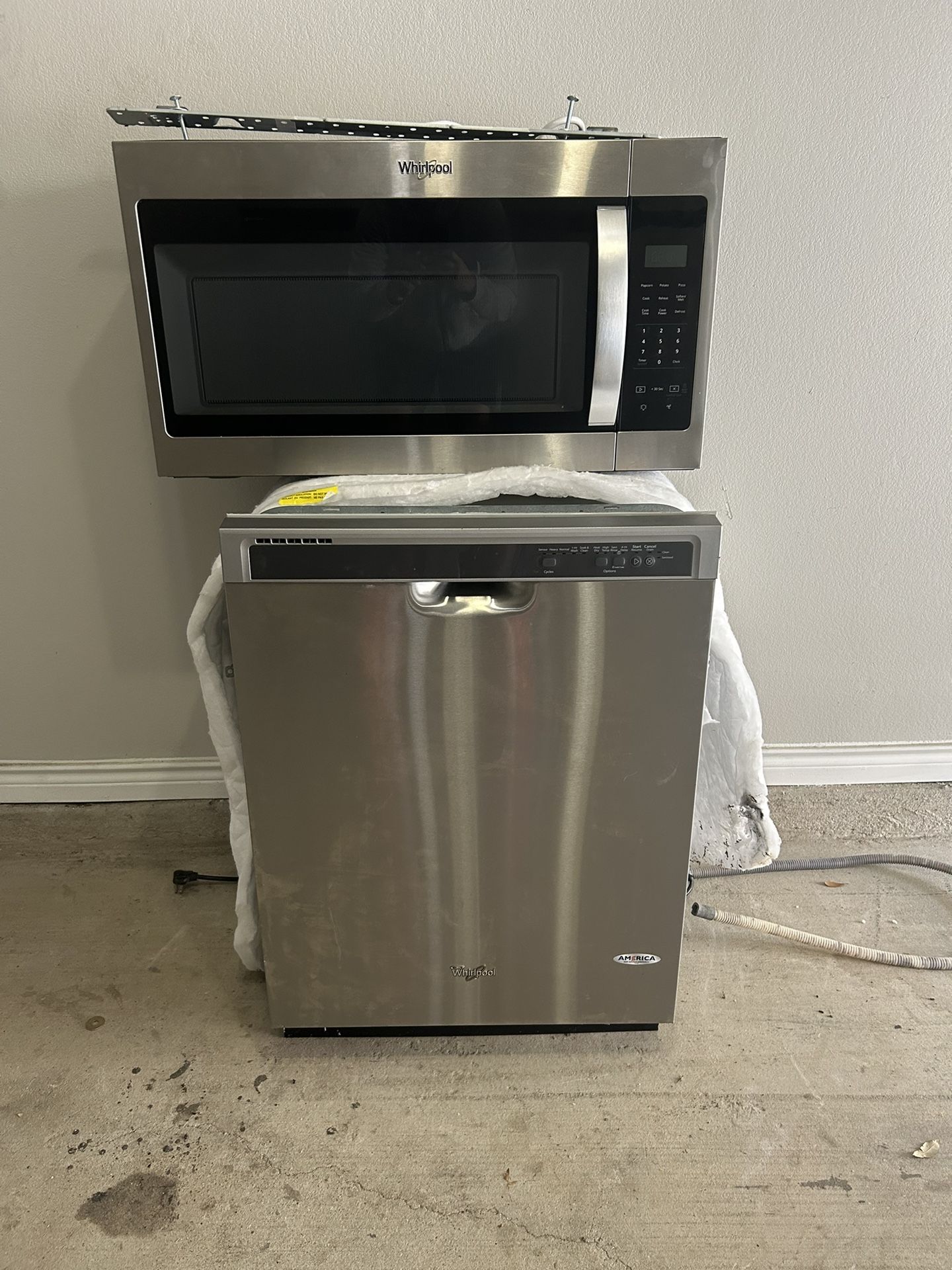 Whirlpool Microwave and Dishwasher