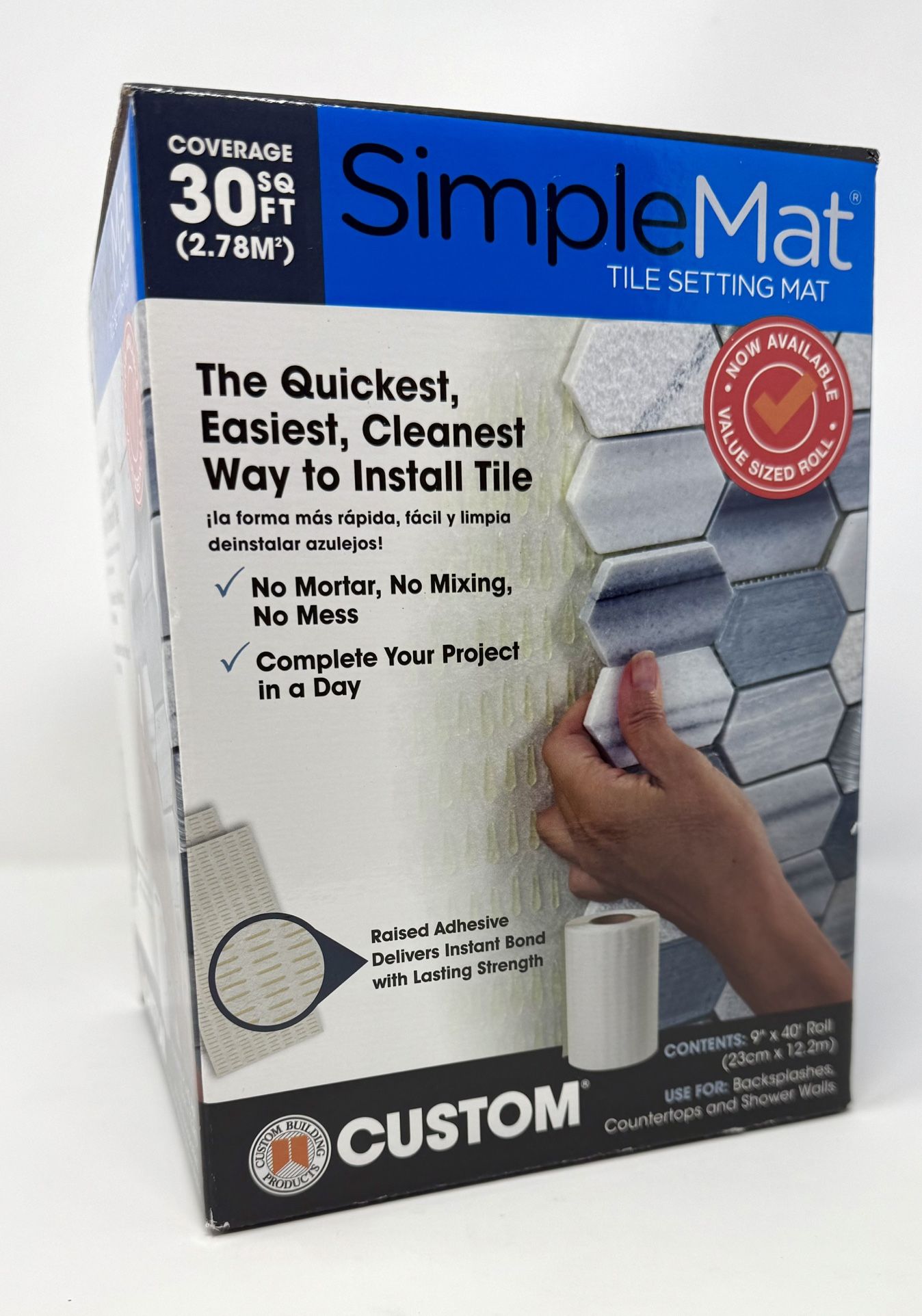 CUSTOM Simplemat 30 sq ft Adhesive Tile Setting Mat Easy & Quick Same Day