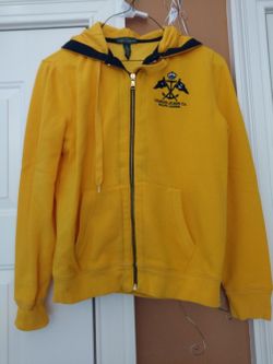 Ralph Lauren Ladies Navy Blue & Yellow Sweatshirt Sz Small