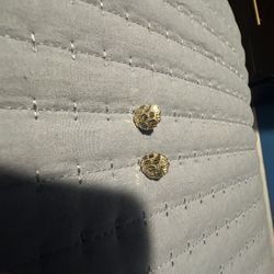 Gold nugget earrings