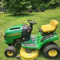 John Deere L100 42 Inch Cut 17.5 Hp Kholer Engine Riding Lawn Mower 