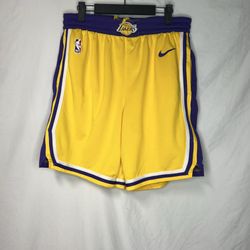 Los Angeles Lakers Icon Edition Swingman Shorts Mens Large 38 Yelllow Nike