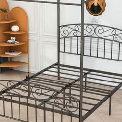 Full size canopy bed frame