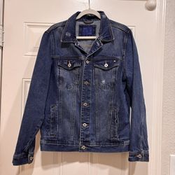 Zara Man Denim Jacket Size Large Jean Jacket Size Large Blue Denim 
