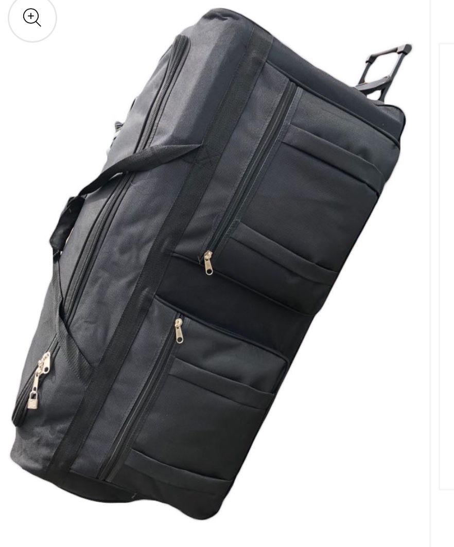 Gothamite 46 Inch Rolling Duffle Bag With Wheels - Christmas Tree Bag, Bottom Wheeled Oversized Travel Luggage Heavy Duty Duffle Bag for Military Bag,