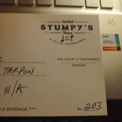 Git Certificate To Stumpys Tampa