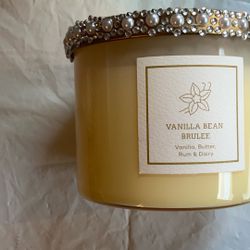 Candle 3 Wic Vanilla Bean Brûlée New Great For Holidays