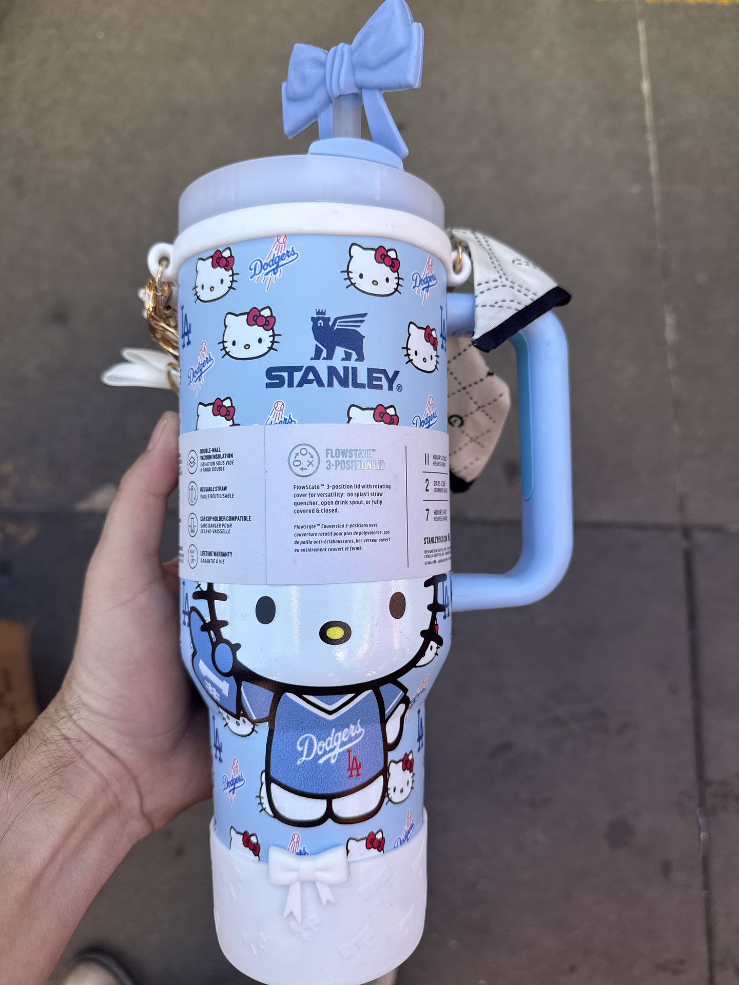 Baby blue Dodger hello kitty Stanley cup