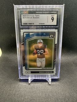 Brock Bowers 2024 Donruss Optic Rated Rookie CGC 9