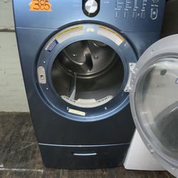 Blue Samsung Frontloader Dryer With Drawer