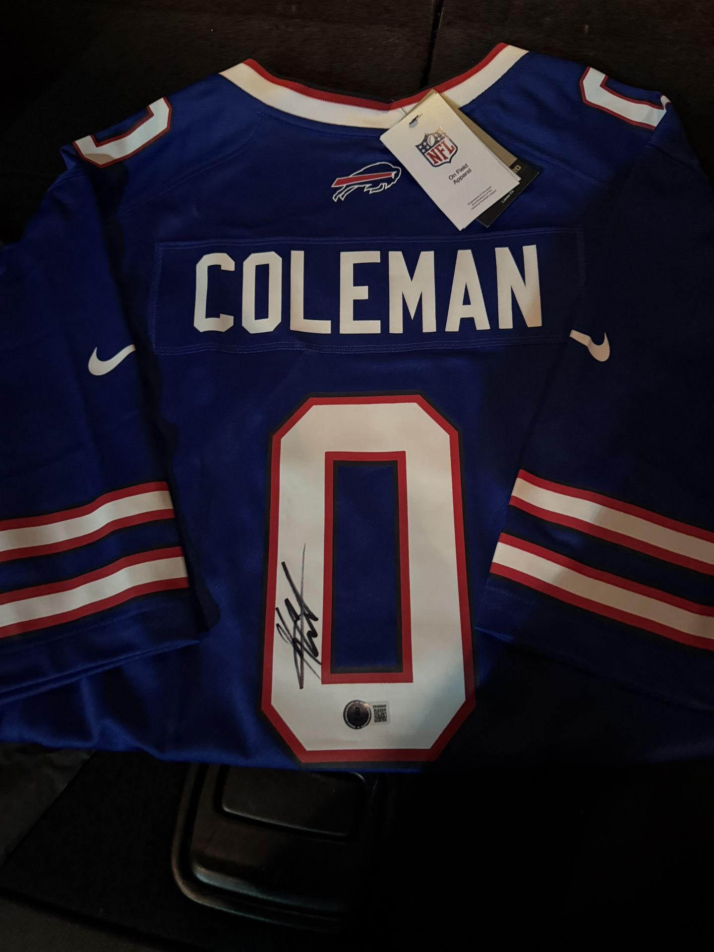 Keon Coleman Nike Autographed Authentic Jersey Beckett COA Buffalo Bills