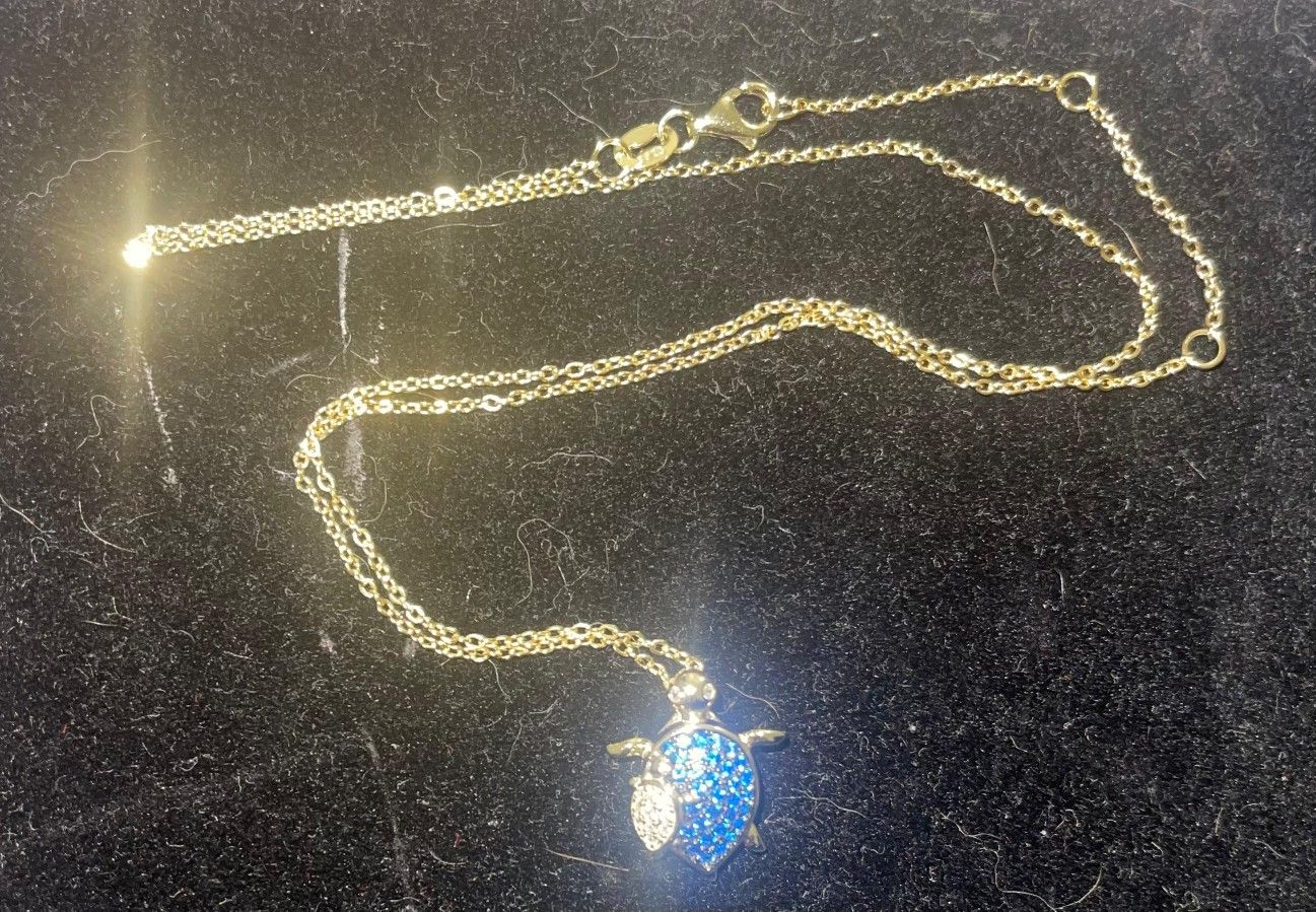 Turtle Pendent W/chain 925