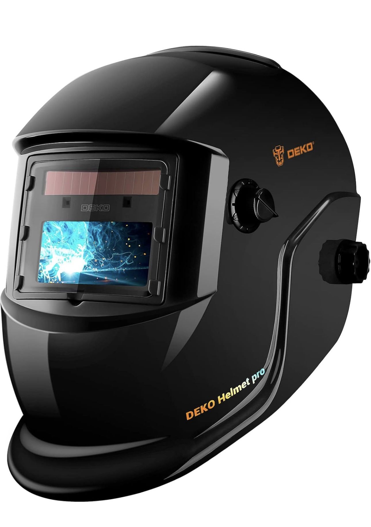 DEKOPRO Auto Darkening Solar Welding Helmet ARC TIG MIG Weld Welder Lens Grinding Mask New Black Design