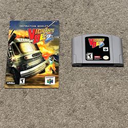 Vigilante 8 2nd Offence Nintendo 64 N64 w/ Manual Authentic Tested