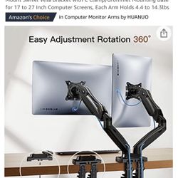 Dual Monitor Mounts $60