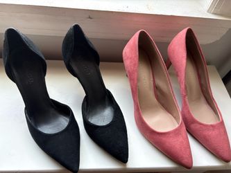 Black & Pink Sexy Suede New Stilettos