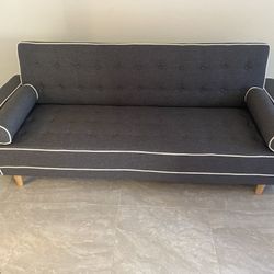 Gray Linen Futon Sofa Bed 👍FREE FINANCING AVAILABLE❗NO CREDIT CHECK❗ 
