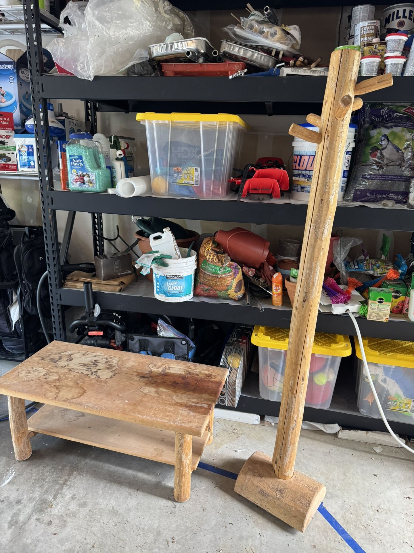 Hand-made Amish Coffee Table And Coat Rack