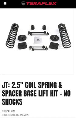 JT 2.5” Coil Spring & Spacer Base Lift Kit