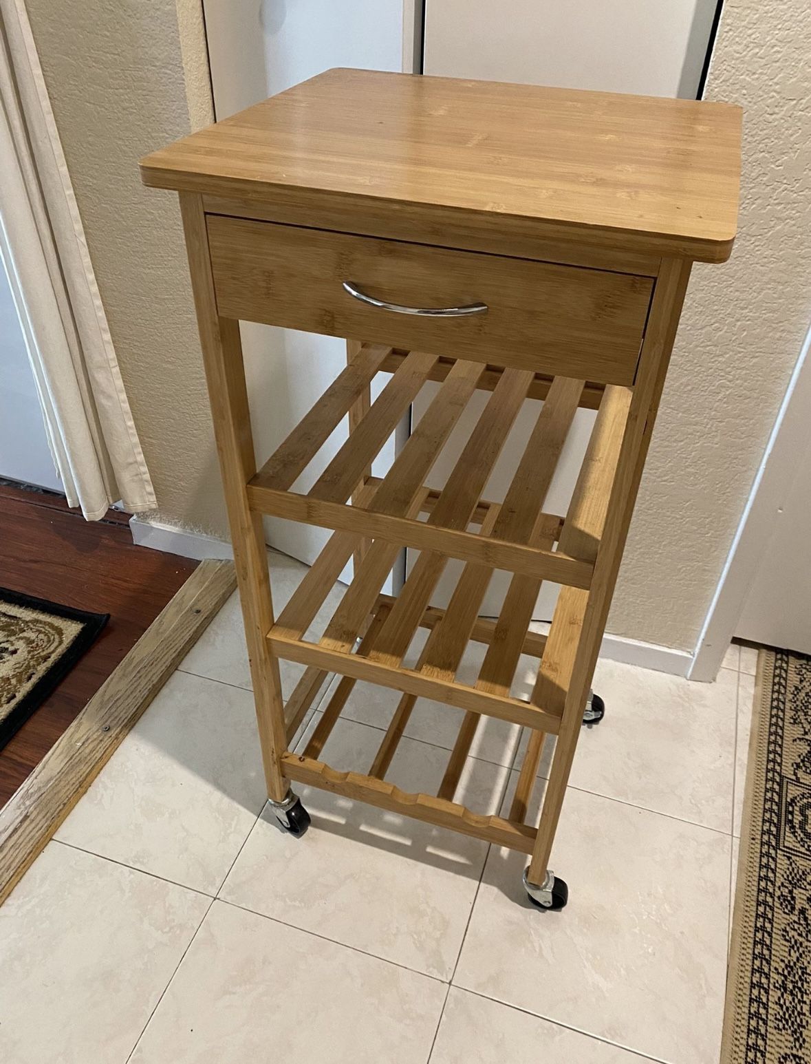 Kitchen Cart/ Island/Storage With Wine Rack