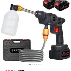 New In Box Portable Cordless Electric Car Wash Jet with Car Wash Nozzle Accessory,High Pressure Cleaner for Automotive