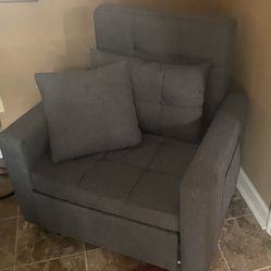 Gray Recliner/ Sleeping Chair 