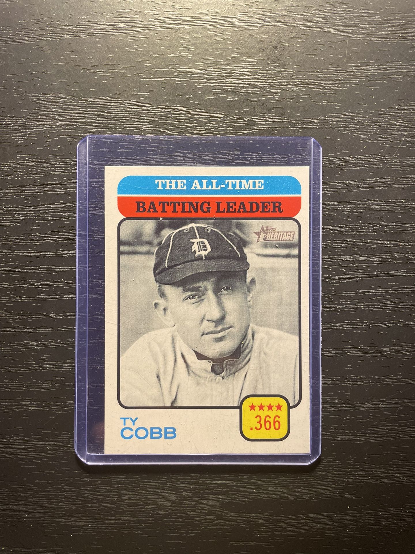 2022 Topps Heritage The All-Time Batting Leader Ty Cobb Baseball Card #471