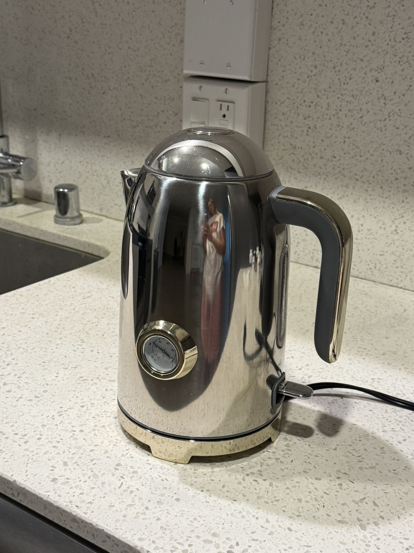 Stainless Still Electric Kettle with Thermometer 1.7