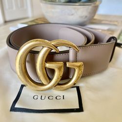 GG Marmont Rose Wide Belt 