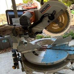 12" Rigid Mitter Saw, Shop Saw