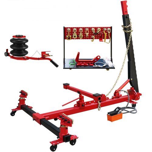 VEVOR Auto Body Frame Straightener 10 Ton PSI Air Pump Frame Puller Portable Auto Body Puller Frame Straightener with Clamps and 10, 000 PSI hydraulic