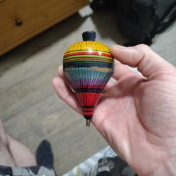 Vintage Spin Top Hand Painted
