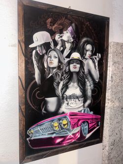Lowrider Artwork Wood Framed