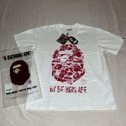 pink camo bape shirt